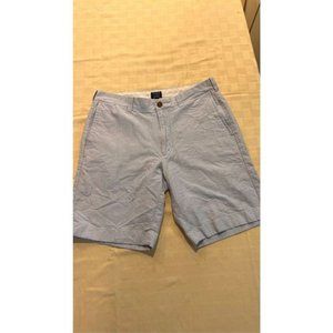 J.Crew Women's Gramercy Flat Front Pinstriped Chino Shorts Blue White Size 32W